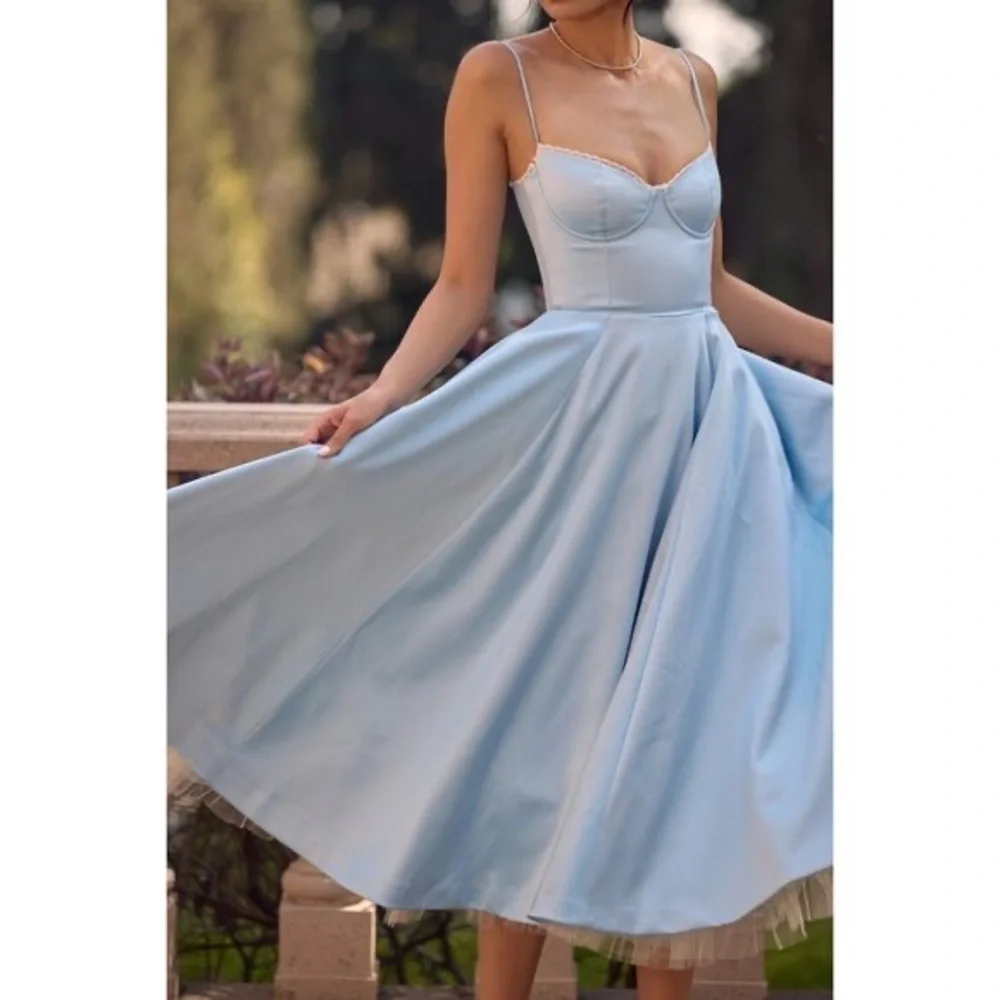 House of CB Mademoiselle cinderella blue tulle midi dress - Small - Picture 5 of 6